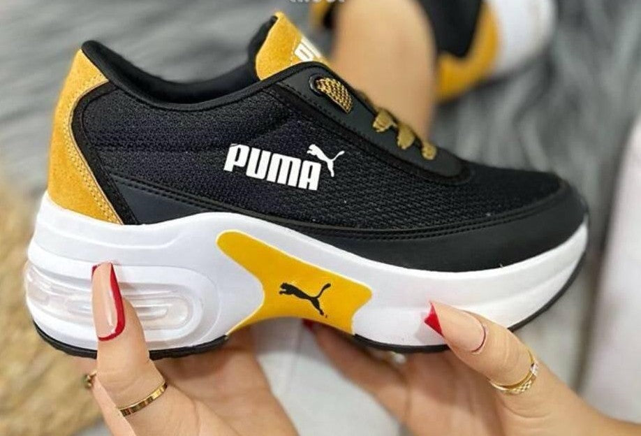 Puma Negro Mostaza Plataforma